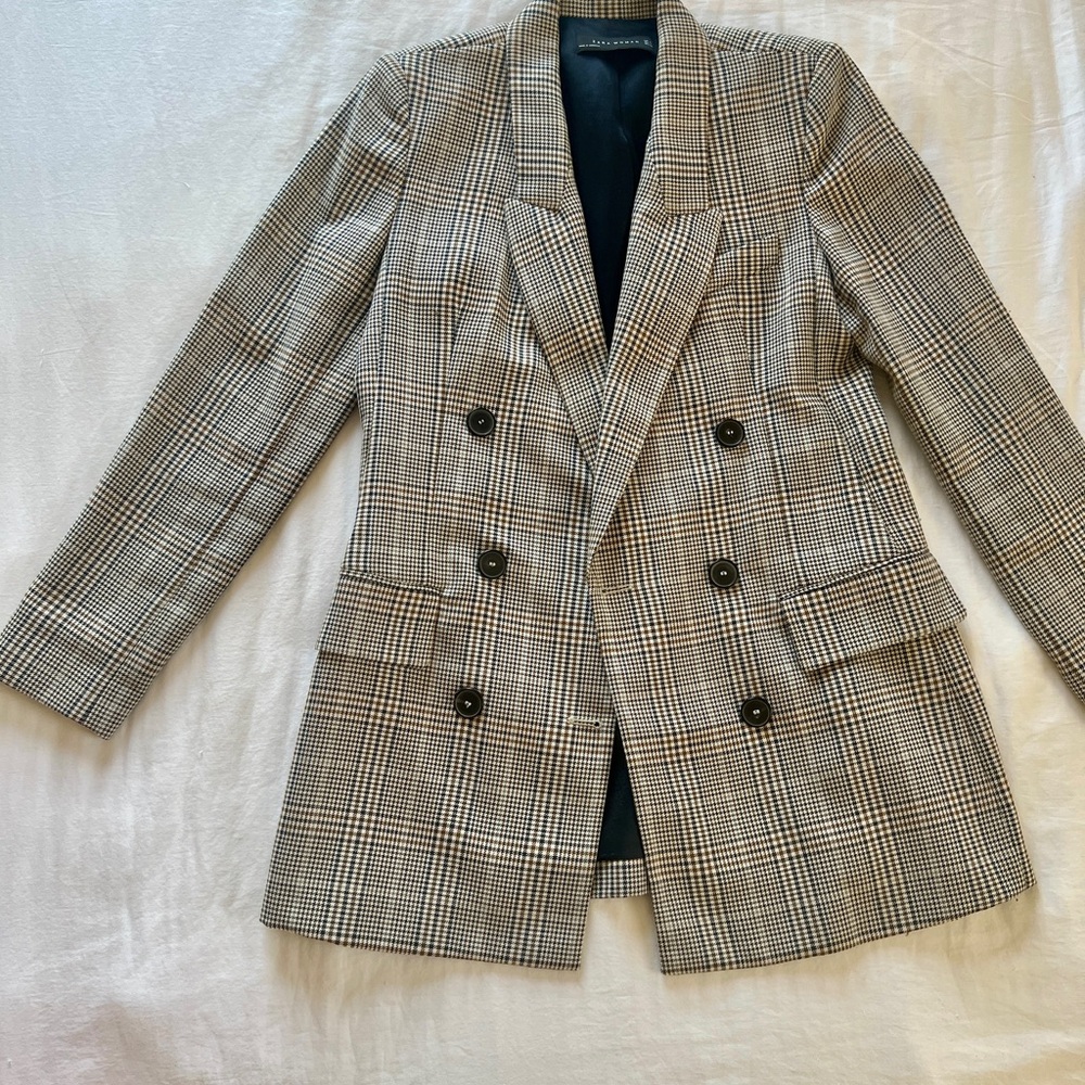 Zara plaid blazer size Small